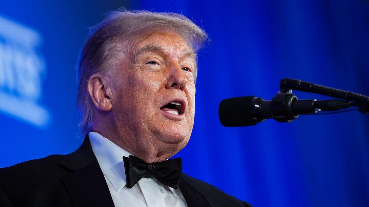 Trump met with silence after disturbing sex joke in speech to journalists