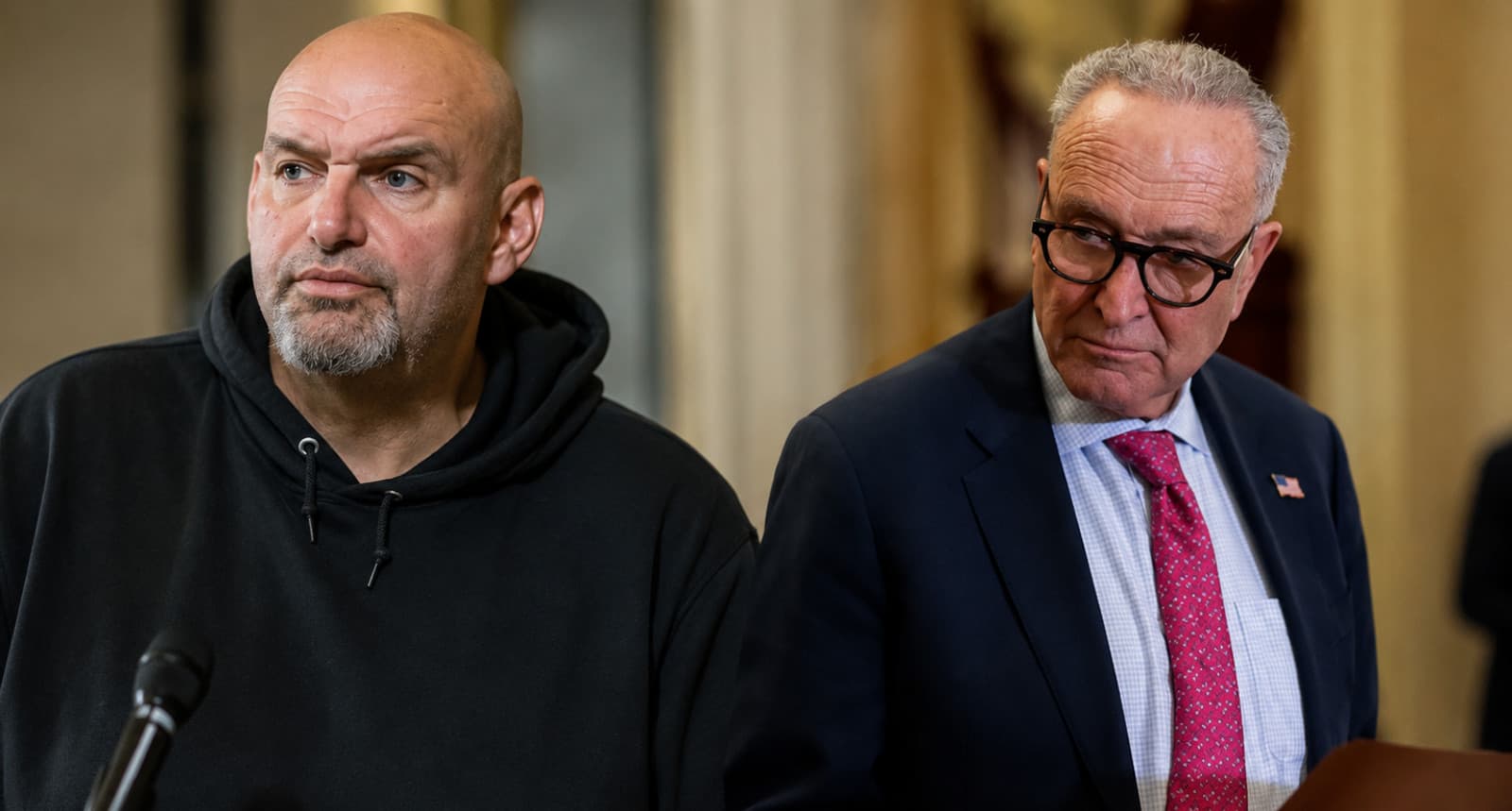 Senate Chaos at Democrats Break Go After Each Other — Democrat Sen. Fetterman Told To Get Out Of The Party by Bernie Sanders